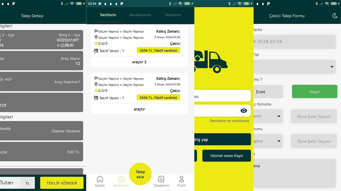 Nakliyeci ve Müşteri Buluşturma Uygulaması