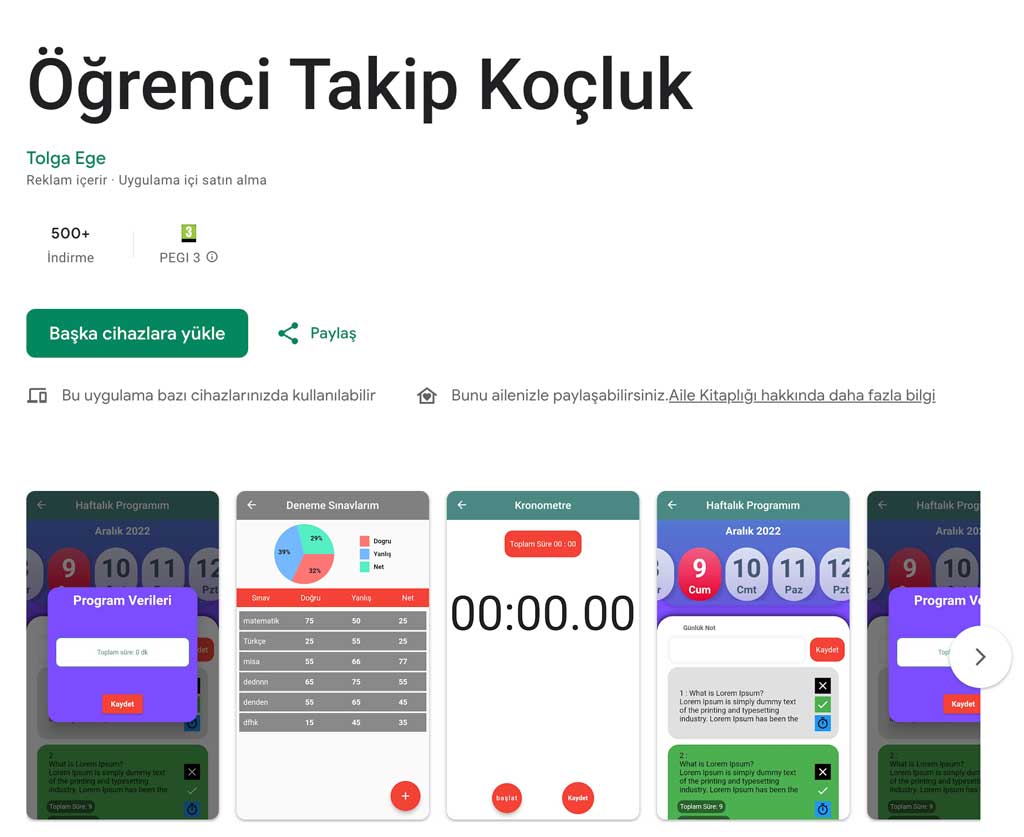 Öğrenci Takip ve Koçluk Mobil Uygulaması